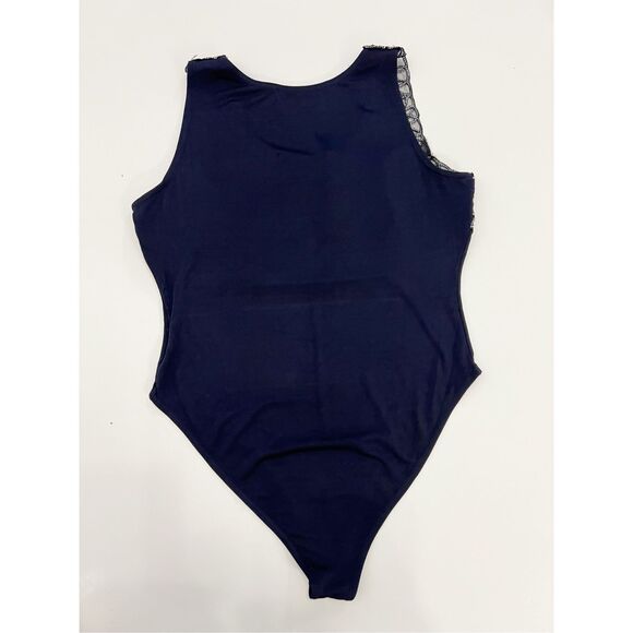 Vintage Escada Black Floral Lace Rayon Blend Bodysuit Size 38 S - Picture 3 of 3